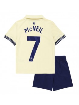Everton Dwight McNeil #7 Replika Borta Kläder Barn 2025-26 Kortärmad (+ byxor)